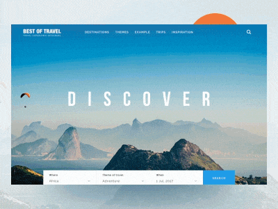 Best of Travel Website animation city landscape nature tourism travel trip ui ux web