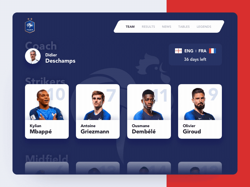 Kylian Mbappé Profile Card animation card design studio digital agency football interaction player promo sport ui ux web