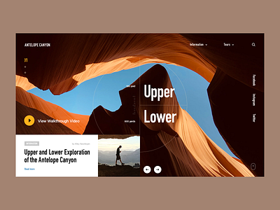 🏜 Antelope Canyon Website canyon fullscreen grid halolab mainpage navigation promo travel ui ux web website