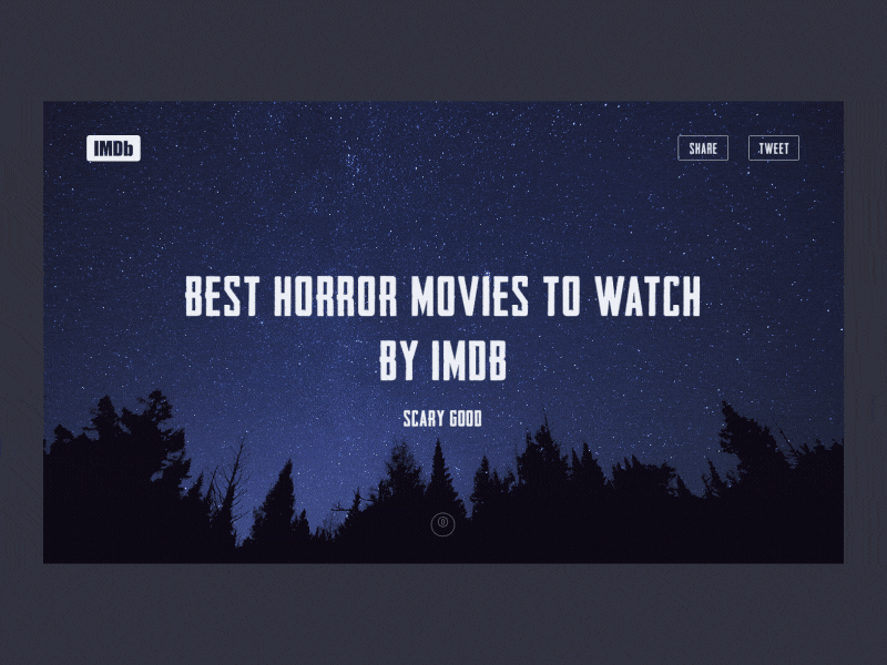 Best Horror Movies by IMDB animation horror imdb landing movies promo scroll ui web website