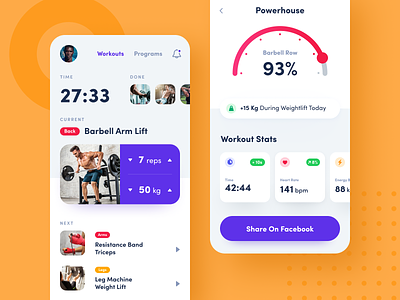 Workout Tracker App activity bodybuilding coach exercise application fit fitness ios gym mobile design movement physique product design programs shape skills stamina training app workout mobile workout tracker