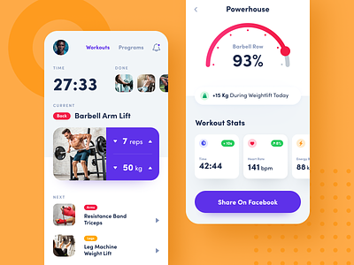 Workout Tracker App by HALO LAB on Dribbble