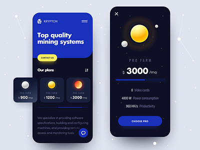 Сrypto Mining Mobile UI business concept configuration crypto app crypto mining cryptocurrency cryptology dark earning exchanges income interface investment mobile productivity profit promo software system tools