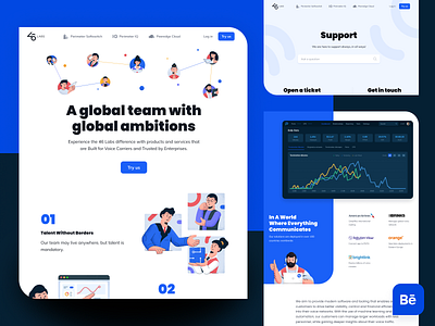 The Emotional 46 Labs Case Study business colors communication graphic illustration landing page marketing network people promo ui ux voice website