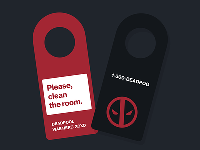 Deadpool Business Card - Door Hanger