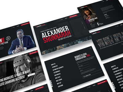 Shunnarah website attorney business user experience ux design web development webdesign website