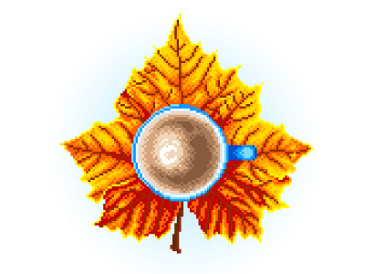 Pixel Art autumn mood coffee coffee cup design drink fall fall colors graphicdesign illustration illustration art pixelart pixelartist pixels