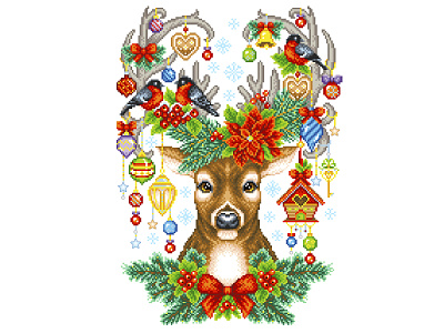 Christmas deer christmas deer deer illustration graphicdesign illustration pattern pixelart pixelartist pixels