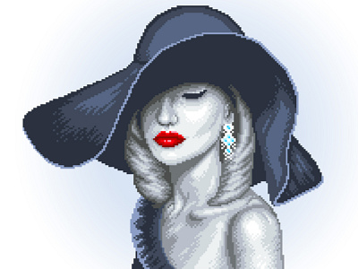 Portrait of a woman graphicdesign illustration pixelart pixelartist pixels portrait design portrait illustration woman woman character woman illustration