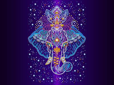 Illustration "The sacred elephant"