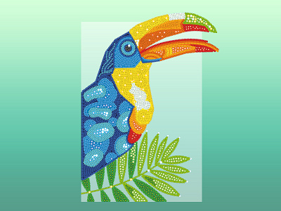 Illustration "Bird of Paradise" bird illustration character design colors design gradient graphicdesign illustration illustration art toucan vector vector illustration