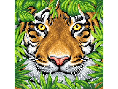 Pixel Art. Wildlife. design graphicdesign illustration illustration art jungle pixel perfect pixelart pixelartist pixels tiger tiger illustration tiger king wild