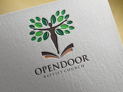 Open Door Baptist Church art branding design flat graphic design illustration logo type typography vector