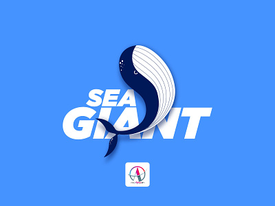 Sea Giant art logo branding illustration logodesign typography vector