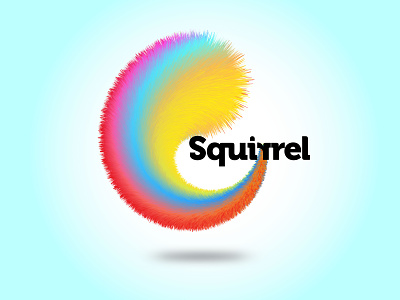 Squirrel art logo illustration logo squirrel tail