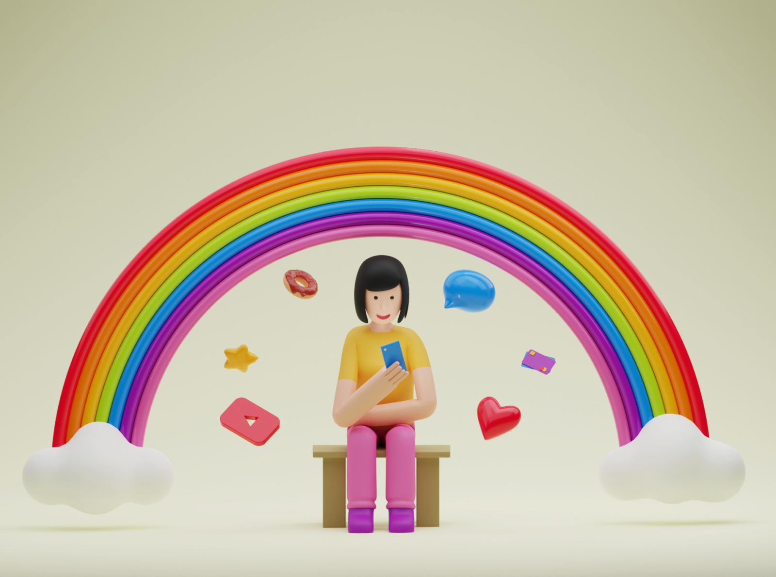 3D web illustration by Equinox on Dribbble