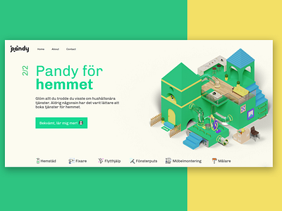 3D landing page