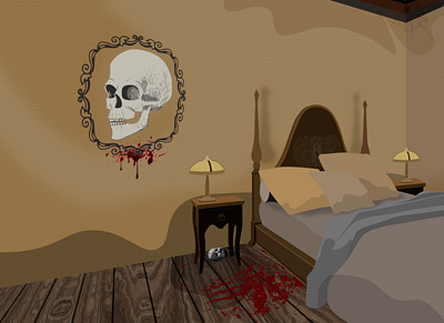 Mild spooky horror illustration spooky vector