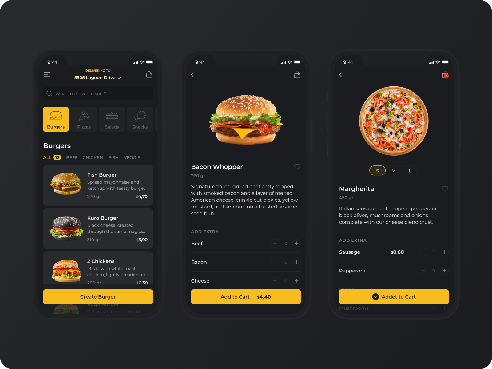 Food delivery app by Vadym on Dribbble