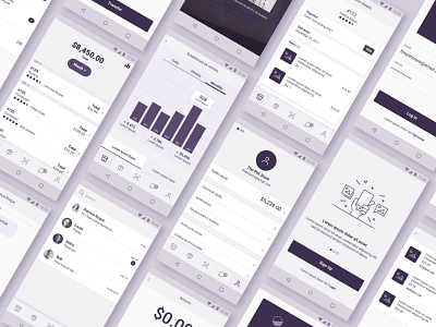 Seller App Wireframe android app ecommerce mobile seller store ui ux wireframe