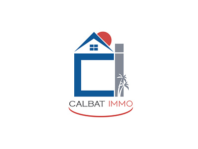 Calbat Immo Logo branding design combination combination mark flat style logo logo design logo design branding