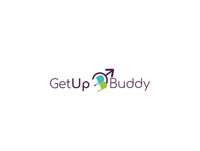 GetupBuddy Logo artwork branding design combination mark flat logo flat logo design logo logotype