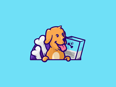 Dog Food Mascot cartoon cute design dog dogfood illustration logo mascot mascotlogo puppy