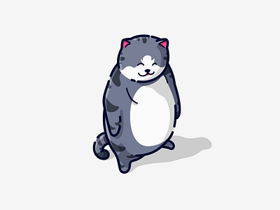 Standing Cat cartoon cat catcorner catfood cathealt catlover cute design icon illustration logo mascot