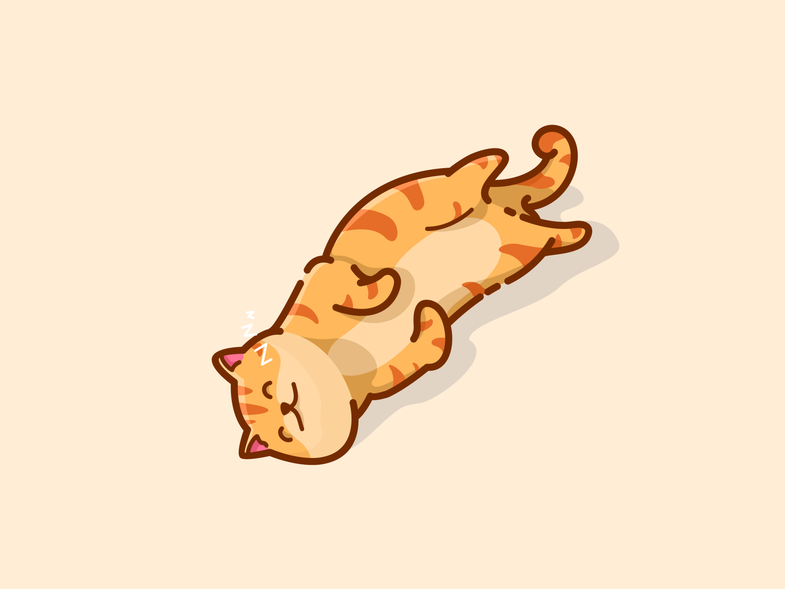 Happy Sleepy Cat by Ard on Dribbble