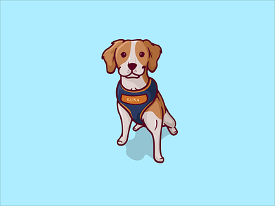 Luna Smart Dog animal cartoon cute design dog dogfood doglove doglover dogshop illustration logo mascot vector