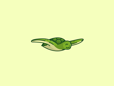 Flying Turtle cartoon cute design flying illustration logo mascot sea turtle turtlelove