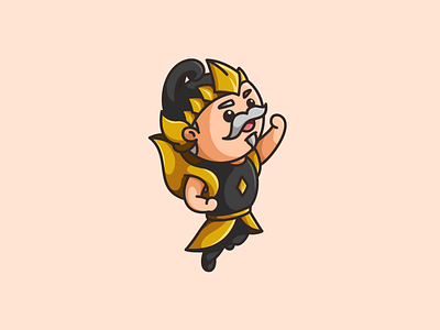 Mini Gatotkaca cartoon cute design gatotkaca illustration indonesia logo mascot mini superhero