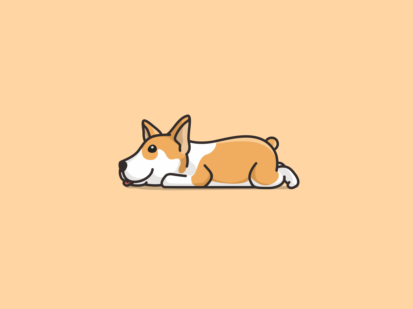 Lazy Dog By Ard On Dribbble   Lazy Dog 