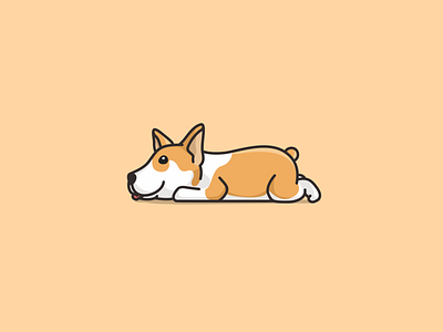 Lazy Dog cartoon cute design dog dogcute dogshop illustration lazy logo mascot