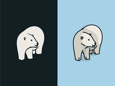 Polar Bear bear cartoon cute design illustration logo mascot minimalist polarbear