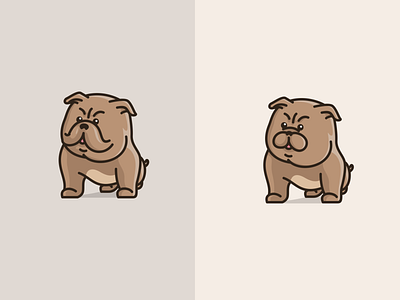 Cute Bulldog bulldog bulldoglove bulldogshop cartoon cute design dog illustration logo mascot