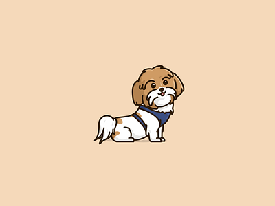 puppy smile cartoon cute design dog illustration logo mascot puppy puppycute puppylove