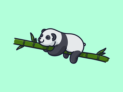 Panda Hold on tight! animal animallogo cartoon cute design illustration logo mascot panda pandalove pandalovers