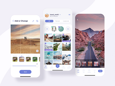 Planogram for Instagram app application calendar change design figma filter grid instagram interface mobile photo plan planner post story ui userinterface ux video