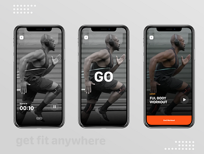 Concept Fitness App. Training app application concept design figma fitness inspiration interface mobile sport start tabata training ui userexperience userinterface ux