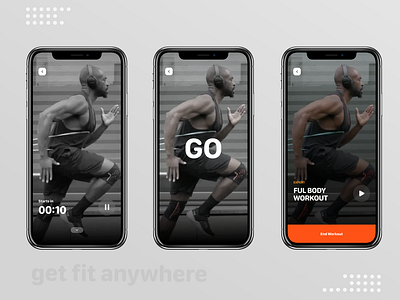 Concept Fitness App. Training