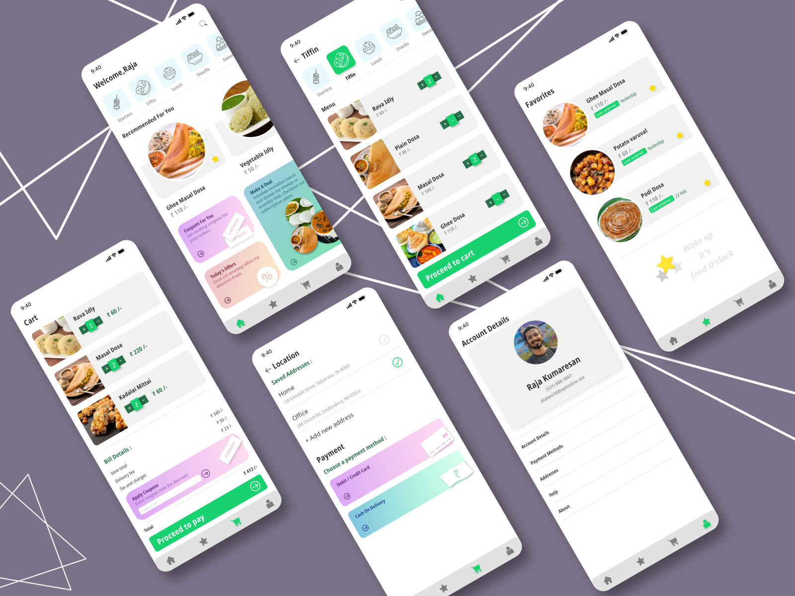 concept UI || Mobile app || food || UI by Ezhil Prasanth M on Dribbble