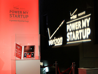Verizon SXSWi Party event design event marketing gobo lighting packaging startup tech