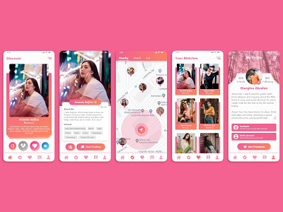 The Cupid Dating App app app design application couple couples dating dating app dating website datingapp design designs iphone love lover lovers matches pink tinder ui ux