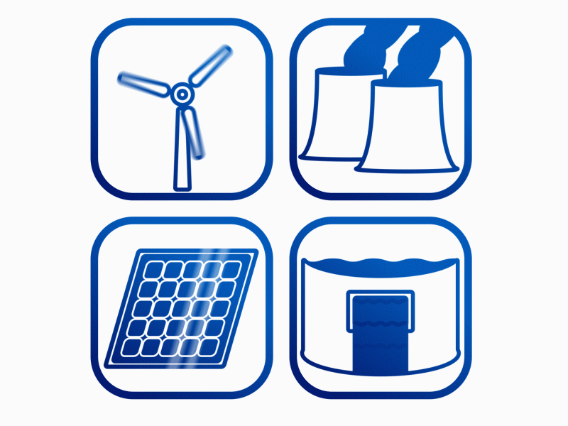 Energy mix pictos after effects animated animated gif animation electricity energy industry logo motion design picto pictogram pictograms pictos simplistic smooth