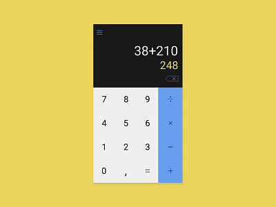 Calculator Minimalistic Design #DailyUI Challenge Day 4 100 day challenge calculator daily ui digits minimalist mobile ui design