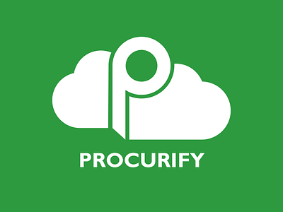 Procurify Logo Redesign cloud cloud computing green logo p procurement redesign