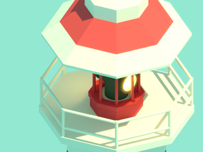 Lighthouse Day 3d architecture blender illustration isometric