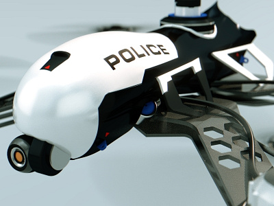 Police Drone 3d blender