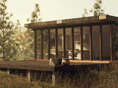 Modern Cabin 8 3d architecture visualization